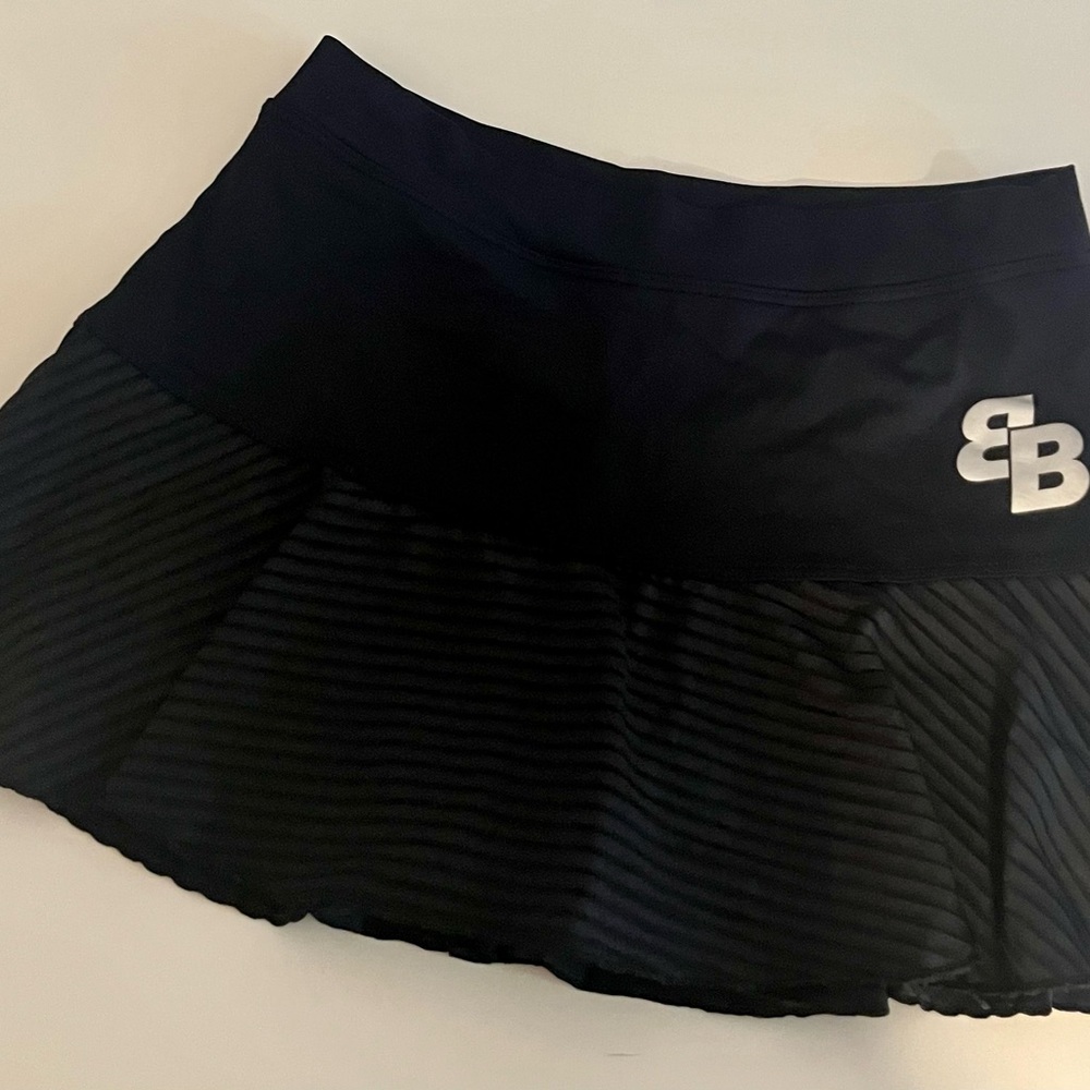 Black Mini Skater Skirt with Pleats